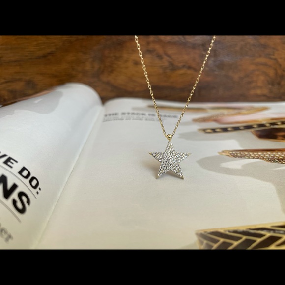 Gold star necklace star pendant necklace - Picture 7 of 8